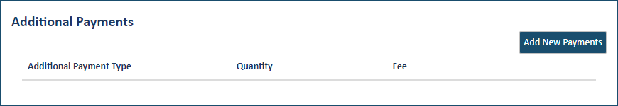 Ad hoc payment type options