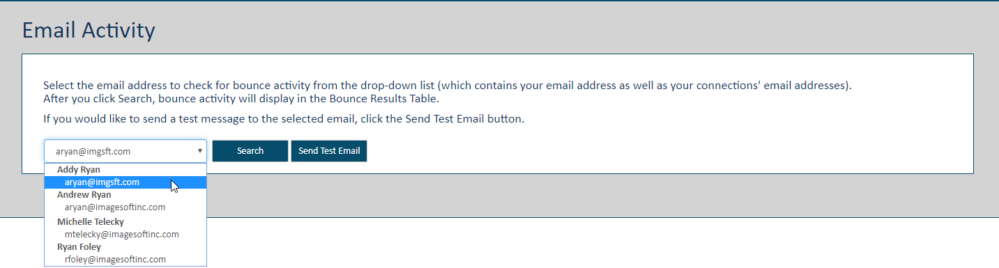 Select the email address
