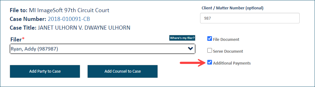 Upload pane with Filer selected