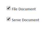 File / Service options