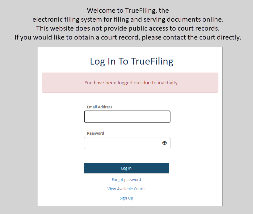 Re-direct to the Log In page
