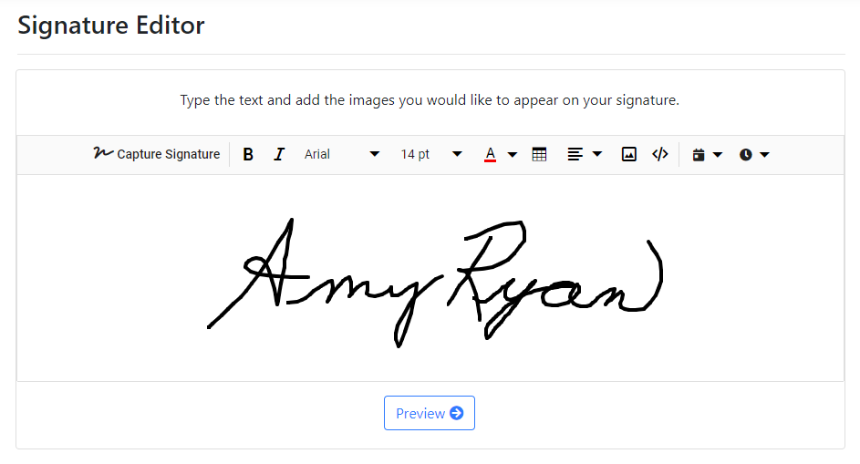Drawn signature added Signature Editor