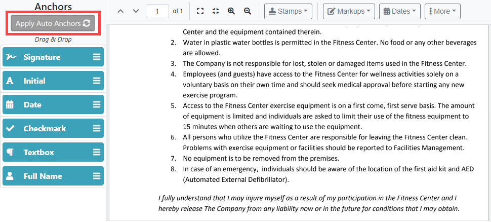Document Viewer - anchor options
