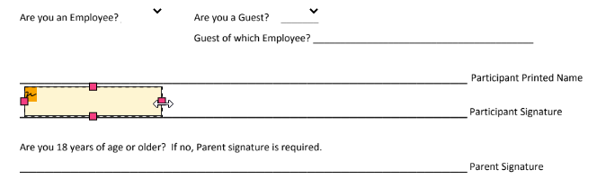 Click the anchor and drag the handles to resize Designer - Document Viewer