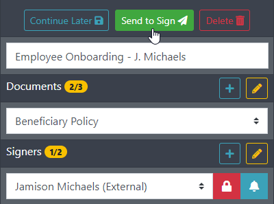 Designer right sidebar