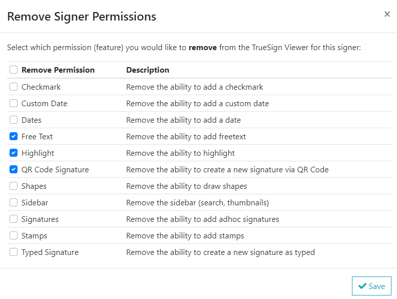Remove signer permissions